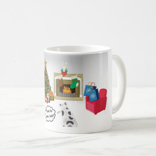 Chat contre Mug d'arbre (Devant droit)