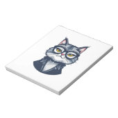 Chat cool avec Bloc-notes de lunettes (Tourné)