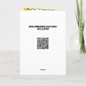 Chat cool avec carte d'anniversaire aux tons jaune (Dos)