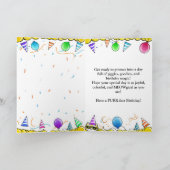 Chat cool avec carte d'anniversaire aux tons jaune (Intérieur)