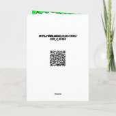 Chat cool avec carte d'anniversaire aux tons verts (Dos)