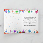 Chat cool avec carte d'anniversaire Red Shades (Intérieur)