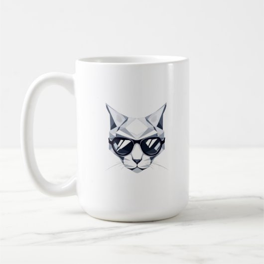 Chat cool avec Mug Shades - Feline unique et éléga (Gauche)