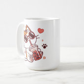 Chat cool Boba Tea Mug - Cute Coffee & Tea Cup (Devant gauche)