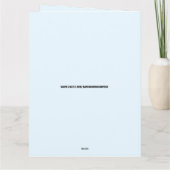 CHAT COOL FRÈRE CARTE DE SALUT D'ANNIVERSAIRE (Dos)