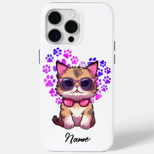 Chat Cool personnalisé en Coque lunettes de soleil (Verso)