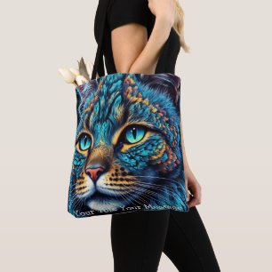 Chat Cosmic Guardian - Sac fourre-tout de Mandala 