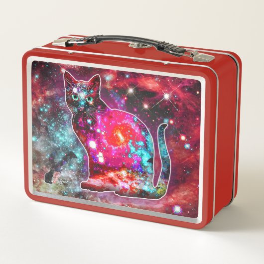 Chat cosmique Alpha métal Lunchbox (Dos)