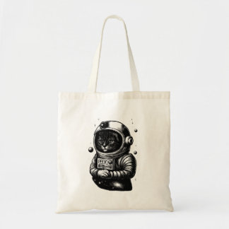 Chat Cosmique dans un Casque Spatial - Sac Cabas