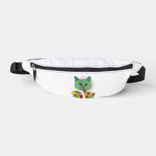 Chat cosmique mangeant Pizza et Taco (Recto)