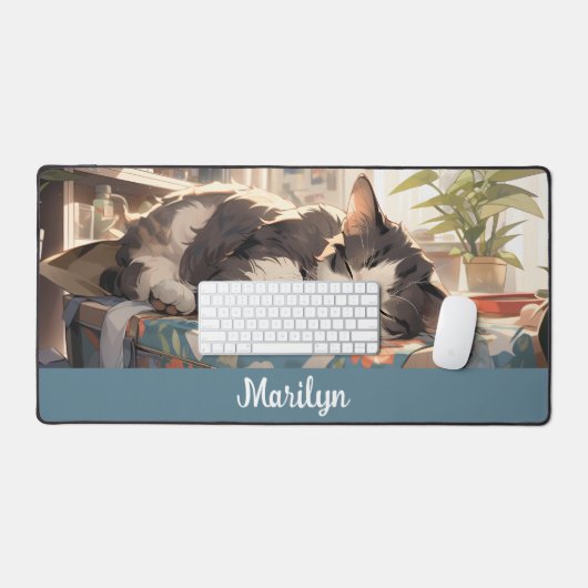Chat couché (Clavier et souris)