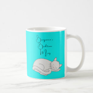 Chat couché personnalisé Mug au moment du coucher