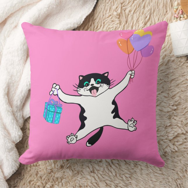 Chat Coussin Joueur Pair Chat Décoratif Rose Clair (Couverture)