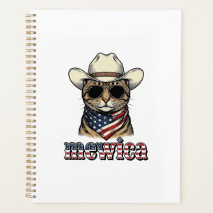 Chat Cowboy Patriotique Mewica Design Vectoriel Vi