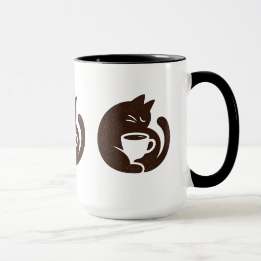 Chat Cozy et Tasse à Café (Droite)