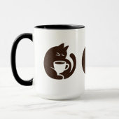 Chat Cozy et Tasse à Café (Gauche)