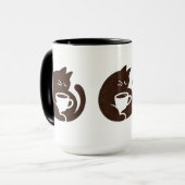 Chat Cozy et Tasse à Café (Devant gauche)