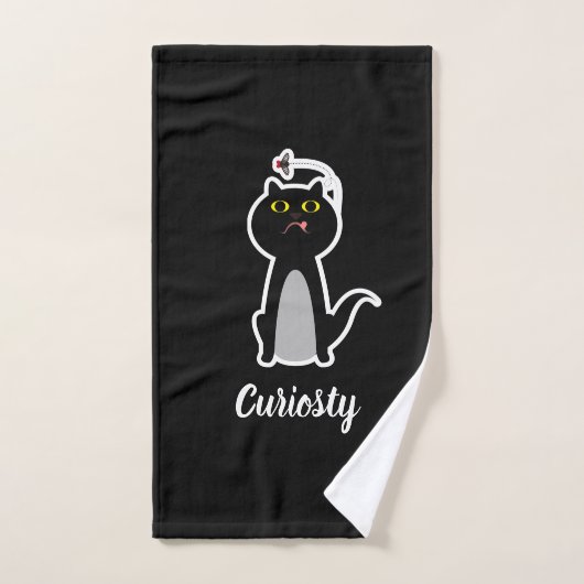Chat curieux (Serviette à main)