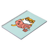 Chat Cute Kawaii lisant un livre (Côté gauche)