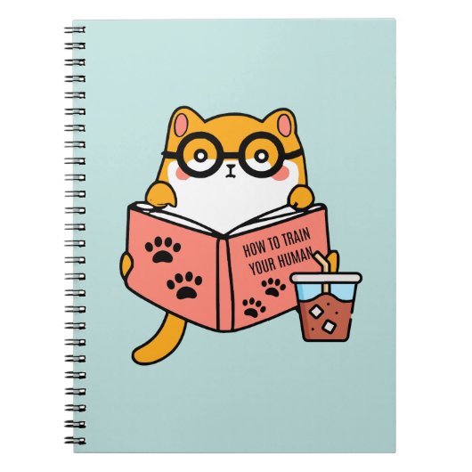 Chat Cute Kawaii lisant un livre (Devant)