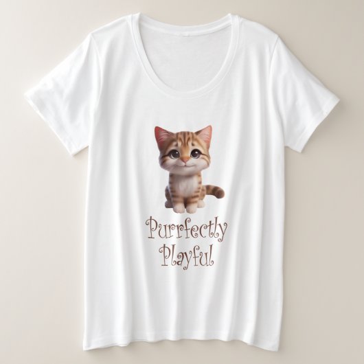 Chat Cute Parfaitement Joué (Design devant)