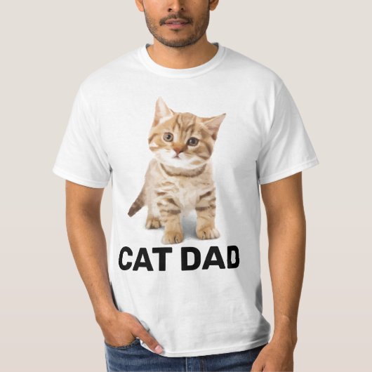 CHAT DAD GINGER KITTEN MENS T-SHIRTS (Devant)