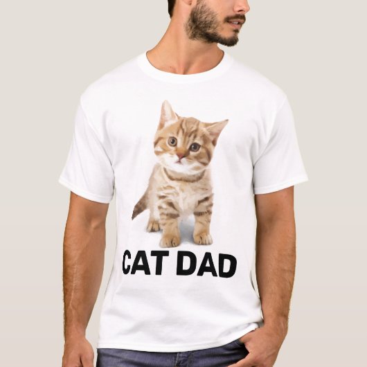 CHAT DAD GINGER KITTEN MENS T-SHIRTS (Devant)