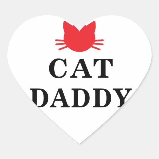 Chat Daddy Stickers Coeur (Devant)