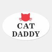 Chat Daddy Stickers Oval (Devant)