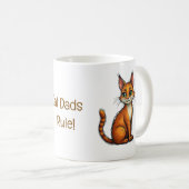 Chat Dads Règle de la tasse - un cadeau de Fête de (Devant droit)