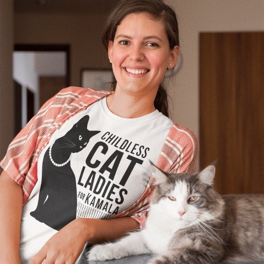 Chat Dames sans Enfants pour Kamala Harris T-Shirt