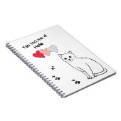 Chat d'Amour Avec Coeurs et Carnet Empreintes de p (Côté Droit)