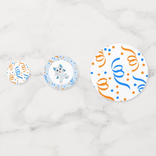 Chat d'anniversaire Confetti (Derrière)