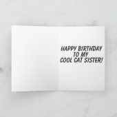 CHAT D'ANNIVERSAIRE SOEUR SUR CARTE DE REQUINS DE  (Intérieur)