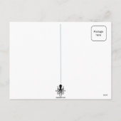 Chat dans la carte postale de la porte (Dos)