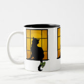 Chat dans la fenêtre Personnalisable Halloween Mug (Gauche)