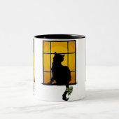 Chat dans la fenêtre Personnalisable Halloween Mug (Centre)