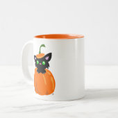Chat dans la Mug de café Citrouille (Devant gauche)