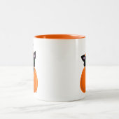 Chat dans la Mug de café Citrouille (Centre)