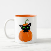 Chat dans la Mug de café Citrouille (Gauche)