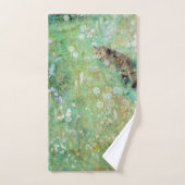 Chat dans la prairie d'été, Bruno Liljefors (Serviette à main)