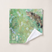 Chat dans la prairie d'été, Bruno Liljefors (Gant de toilette)