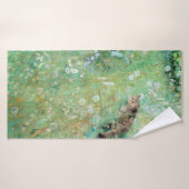 Chat dans la prairie d'été, Bruno Liljefors (Serviette de bain)