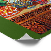 Chat dans la salle du jardin par Louis Wain Poster (Coin)