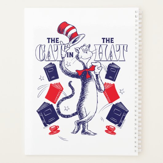 Chat dans le Casquette | Lecture de livres (Dos)