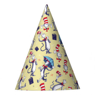 Chat dans le Chapeau Motif Jaune