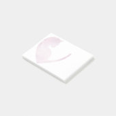 Chat dans le coeur - Notes de post-it rose (Incliné)