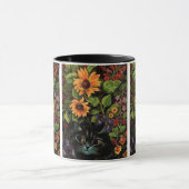 Chat dans le jardin des fleurs ・ Louis Wain ・ Mug (Centre)