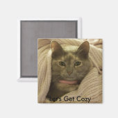 Chat dans les couvertures, Obtenons un aimant conf (Recto/Verso)