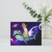 CHAT DANS L'ESPACE RIDEZ UNE CARTE POSTALE À REQUI (Debout devant)